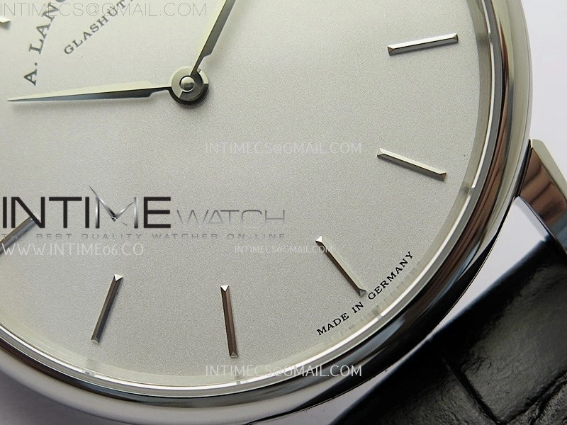Saxonia Thin 211.026 SS SVF Silver dial On Black Leather Strap A2892